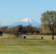 ゴルフ日和、富士山