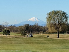 ゴルフ日和、富士山